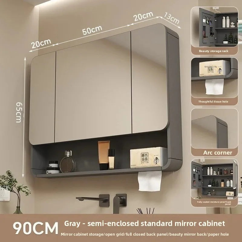 Led Bathroom Mirror Cabinet Anti Fog Wall Mounted