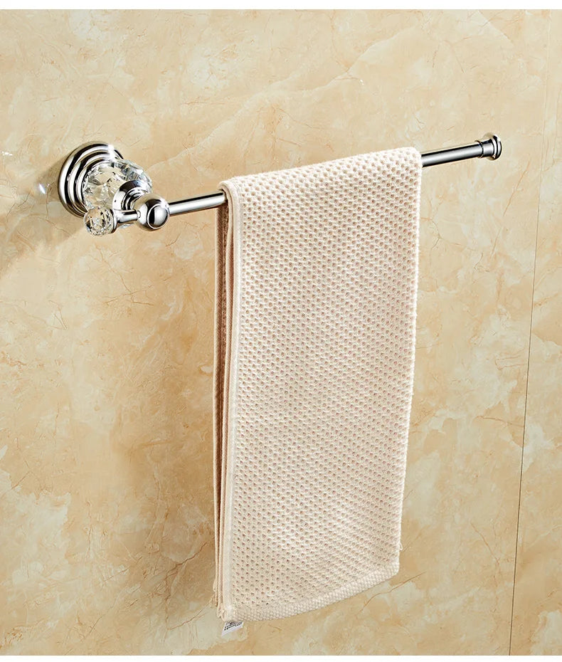Ellen Golden Crystal Bathroom Hardware Adjust Towel Rack