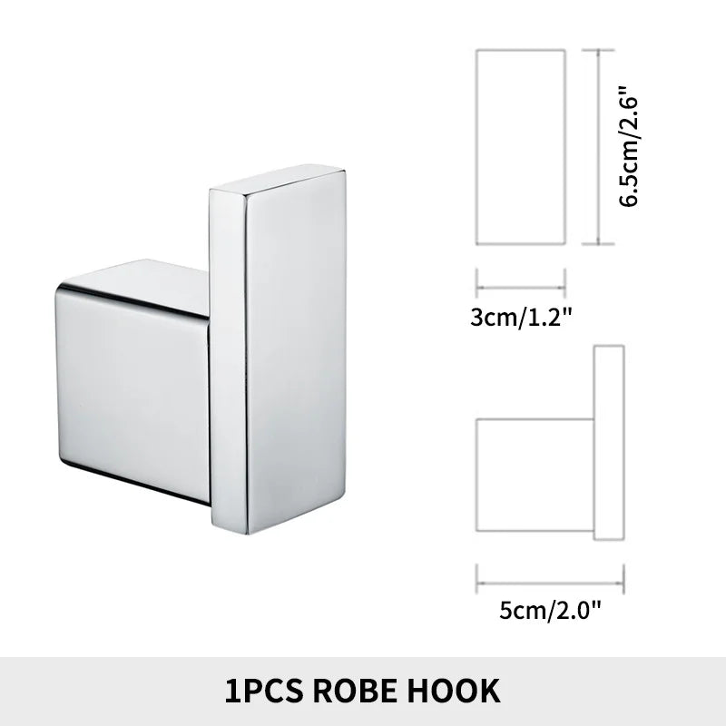 Stainless Steel Bathroom Wall Shelf Towel Bar Rack