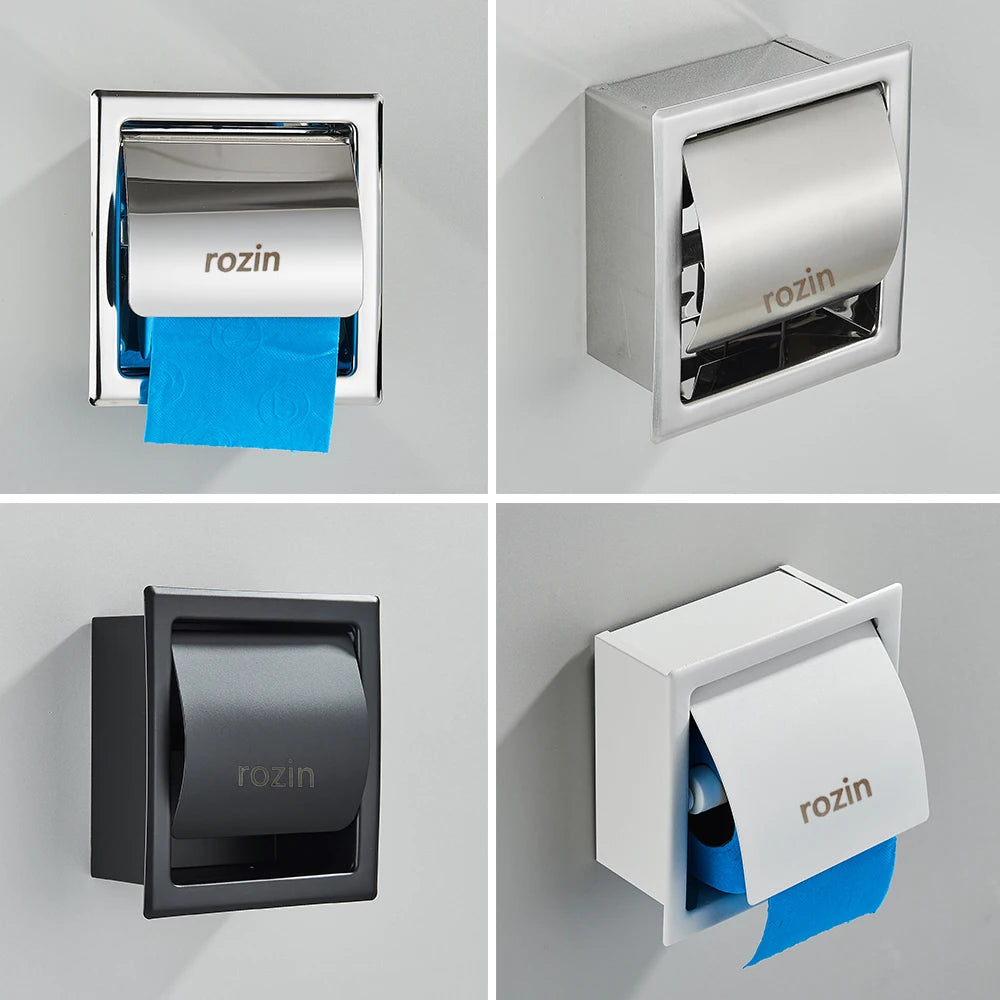 Rozin Waterproof Toilet Paper Holder Stainless Steel Wall