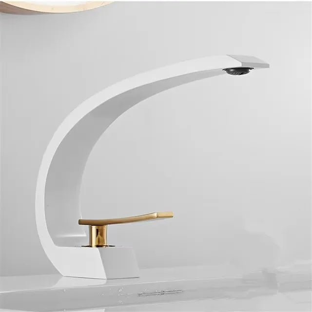 Tuqiu Basin Faucet Modern Bathroom Mixer Tap Black/Gold