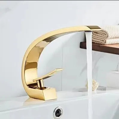 Tuqiu Basin Faucet Modern Bathroom Mixer Tap Black/Gold