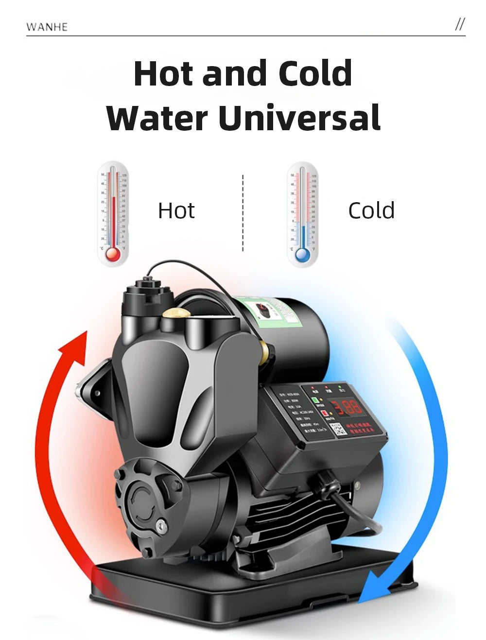 220v Digital Display Booster Pump Automatic Tap Water