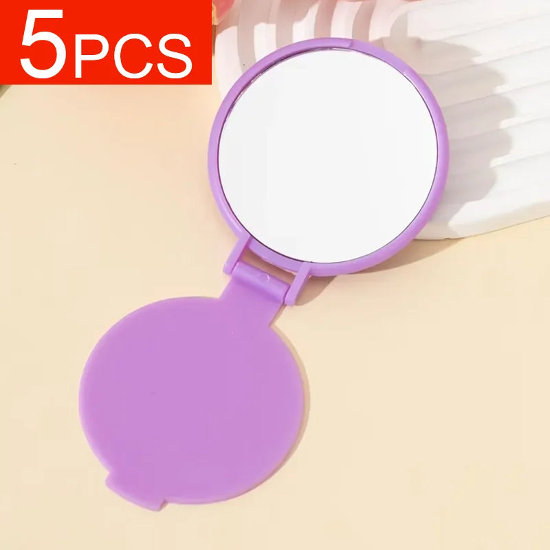 5pcs Compact Mirror Bulk Pocket Mini Folding Mirrors