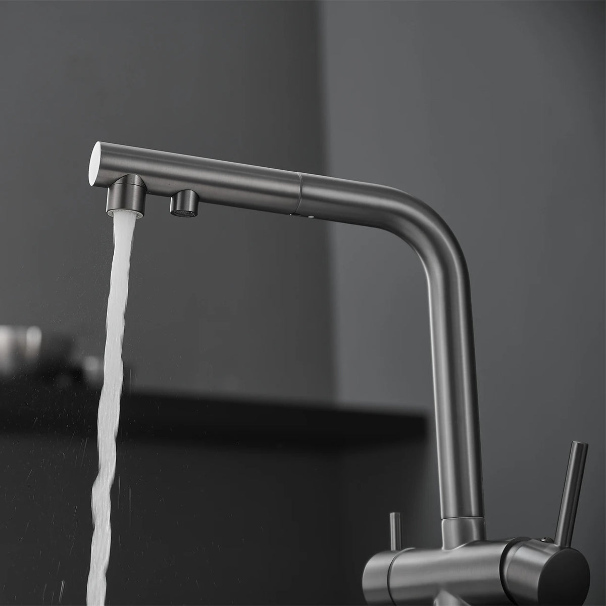 Brushed Nickel Pull Out Filter Faucets Quality Brass