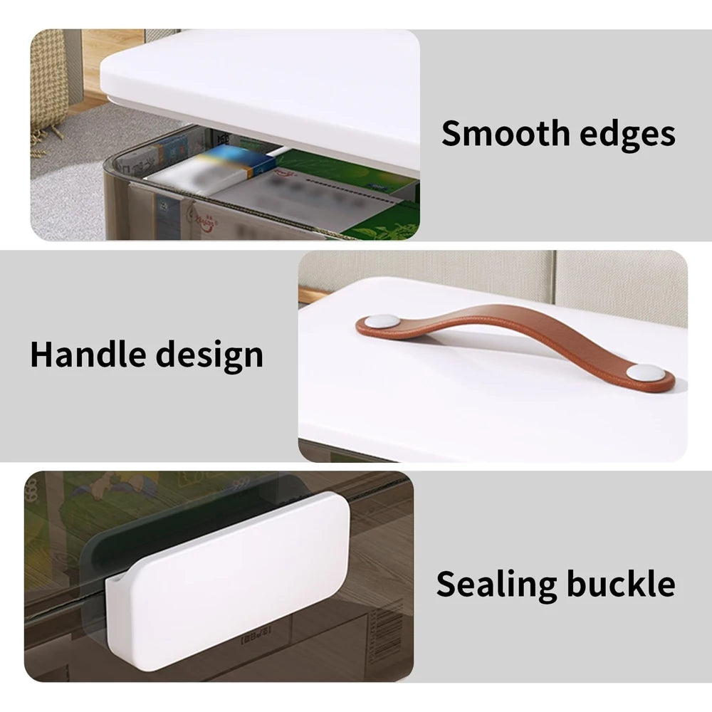 Tier Medicine Organizer - Medicine Cabinet Leather Handle