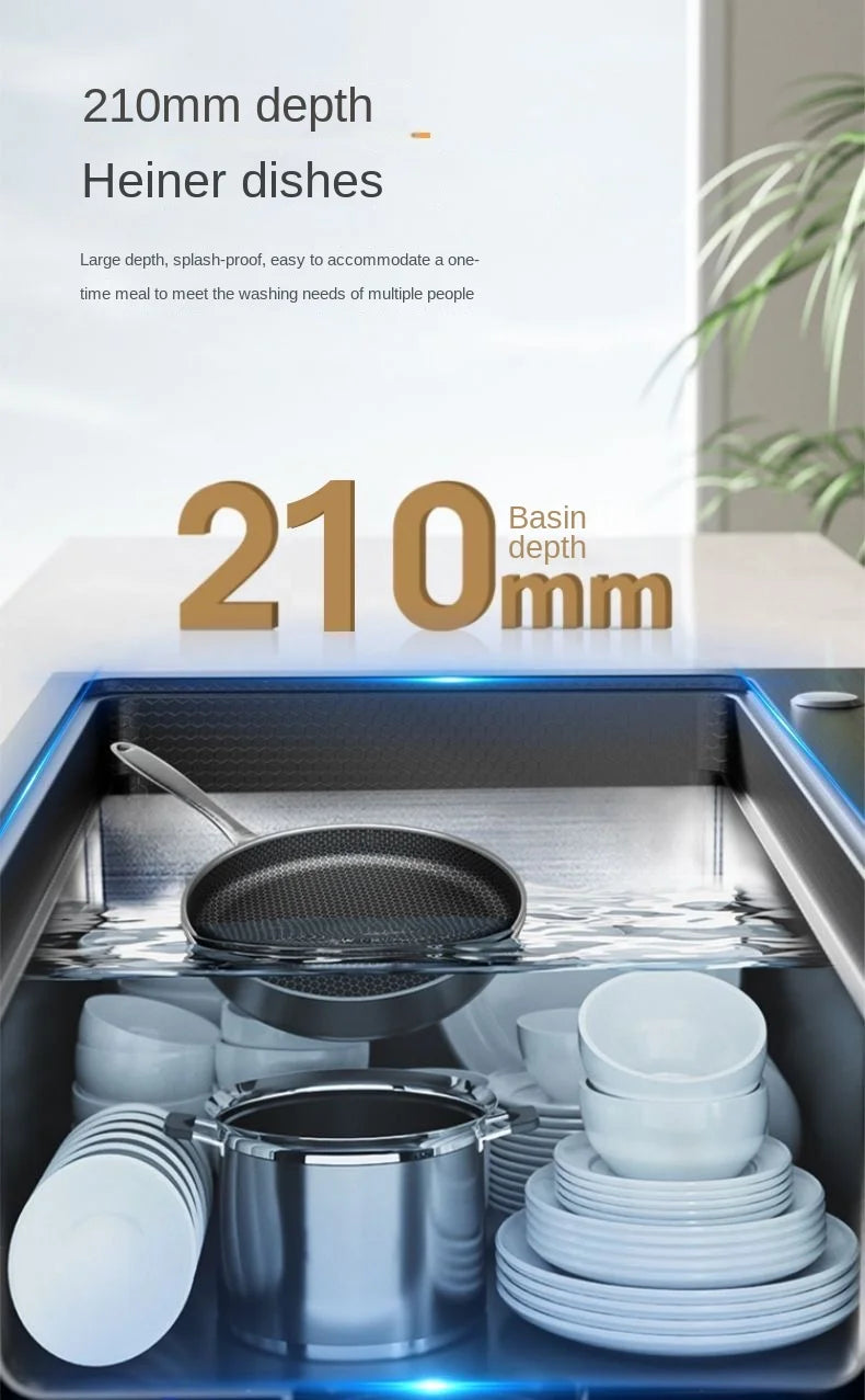 Flying Rainwaterfall Sink Stainless Steel Large Big Garbage