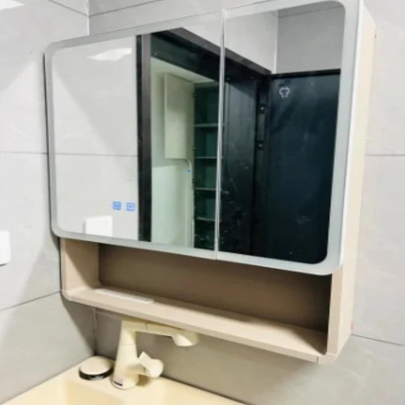 Smart Led Bathroom Mirror Cabinet - Space Aluminum