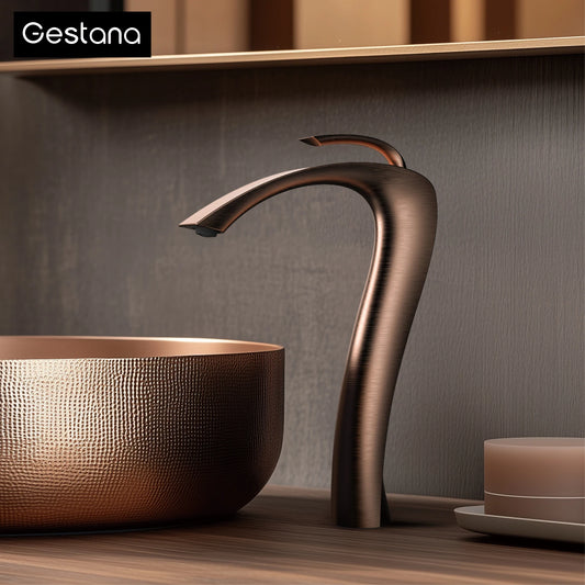 Chrome Luxury Brass Bathroom Vanity Faucet Modern Deck