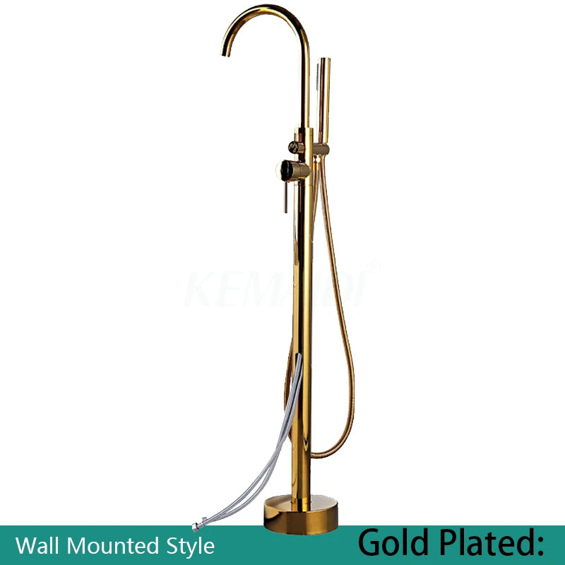 Kemaidi Golden Plated Bathtub Filler Shower Roman Tub