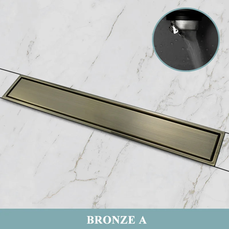 304 Stainless Steel Bathroom Drain Brushed Rose Gold