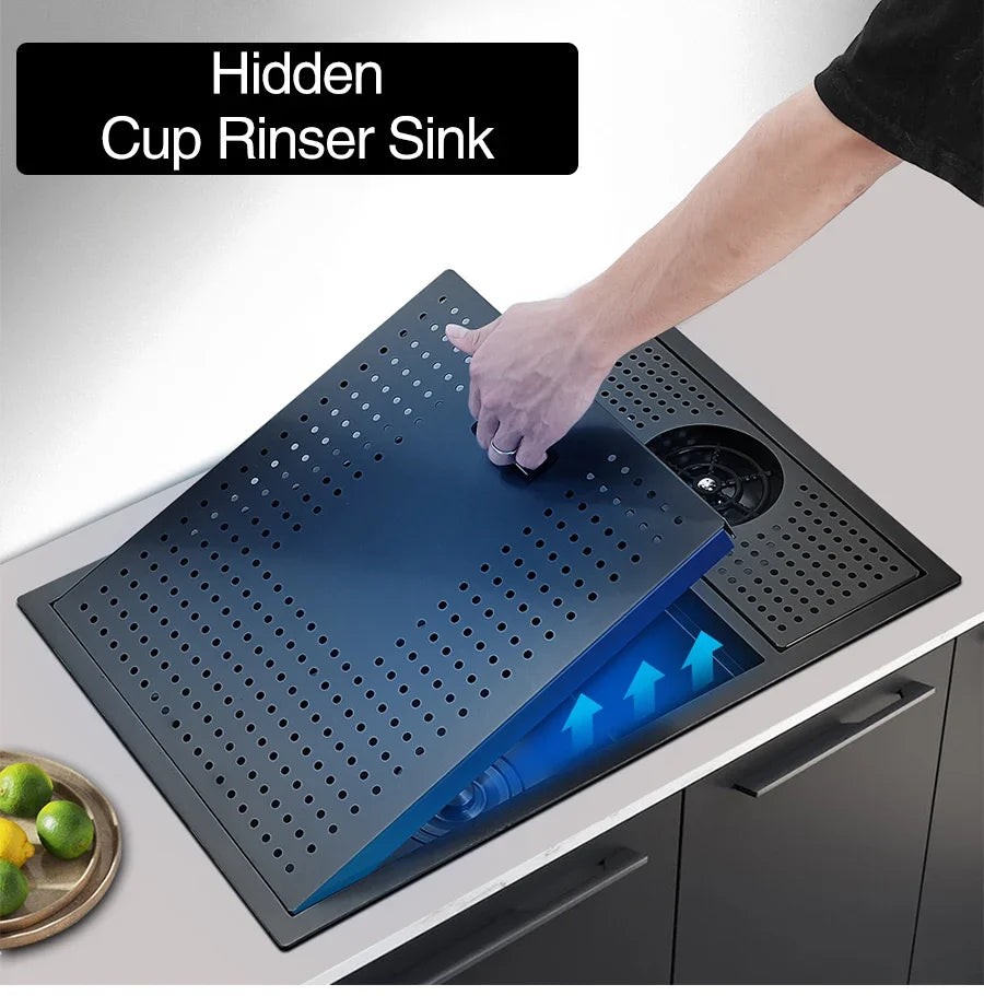 Asras Nano Black Small Size Sink Cup Washer