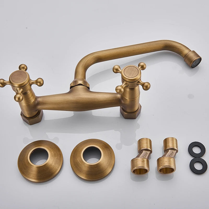 Bathroom Basin Faucet Wall Mounted 360 Degree Rotate