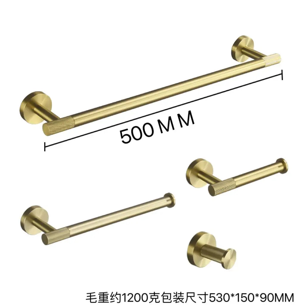 Brushed Gold Towel Bar Toilet Seat Rack Robe