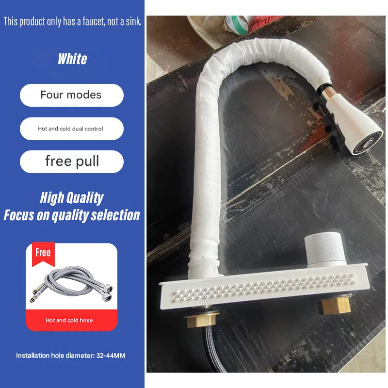 Popular Waterfall Faucet 304 Stainless Steel Cold Rainfall