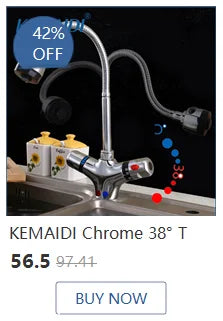 Kemaidi Black Gold Shower Faucet Bathtub 4-Way Mixer