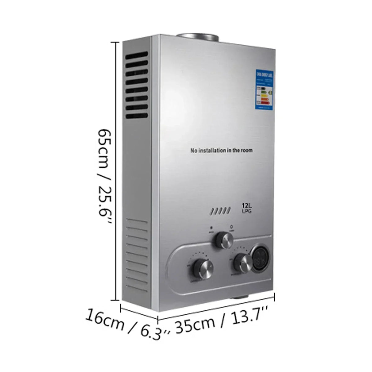 Vevor 6l/8l/10l/12l/16l/18l Propane Gas Lpg Tank Less Water