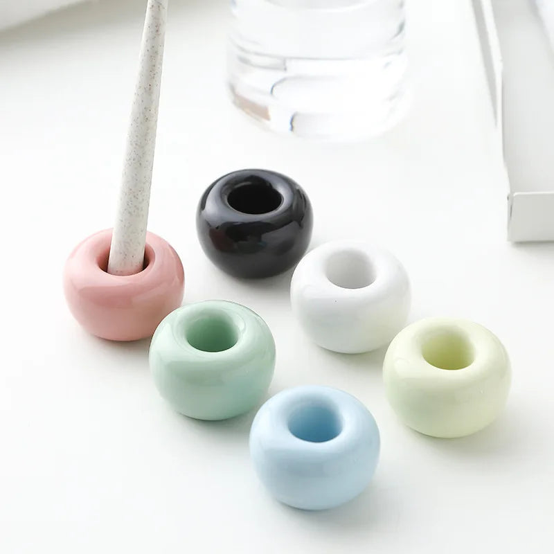 Pc Mini Ceramics Handmade Toothbrush Holder Stand Bathroom