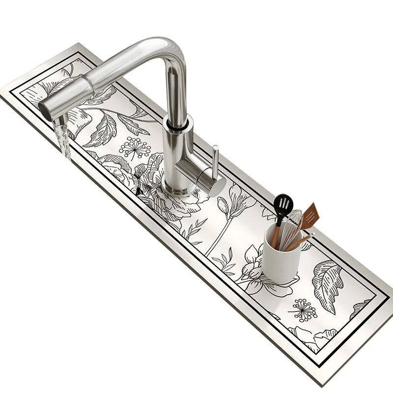 Sink Faucet Mat Drain Pad Absorbent Bathroom Splash