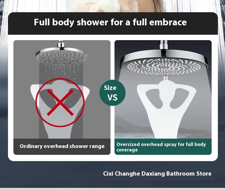 Super Pressurized Shower Top Spray Large Showerhead Bathroom
