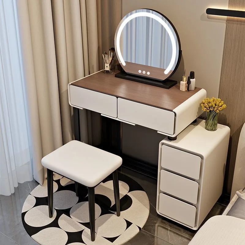 Girls Bedroom Dressing Table Storage Stool Solid Wood