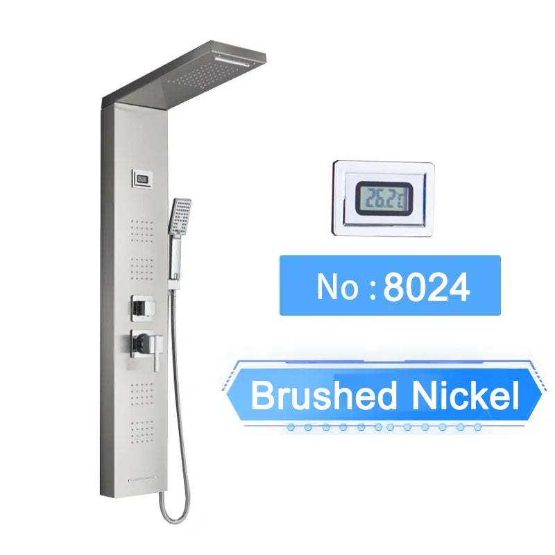 Led Shower Panel Digital Display Shower Faucet System