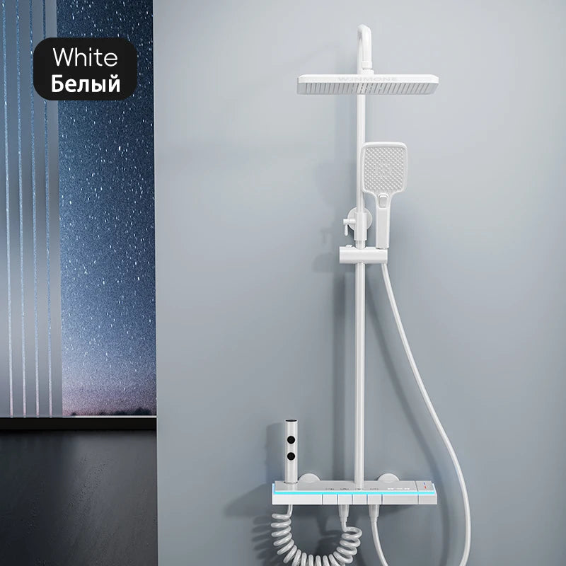 Modern Bathrooms Shower System Glass Panel Bathtub Rain