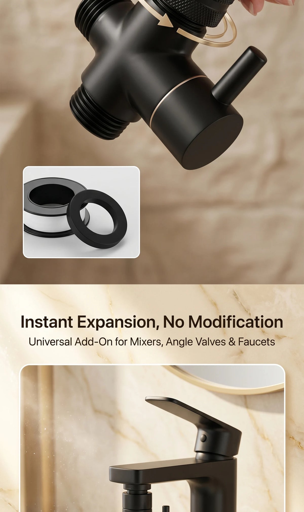 Solid Brass Shower Faucet Diverter Valve Two Way