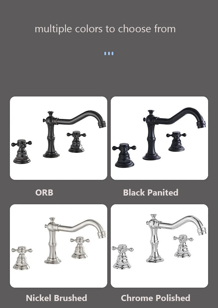 Kmmoun Fixed Spout Bathroom Basin Faucet Hole Deck