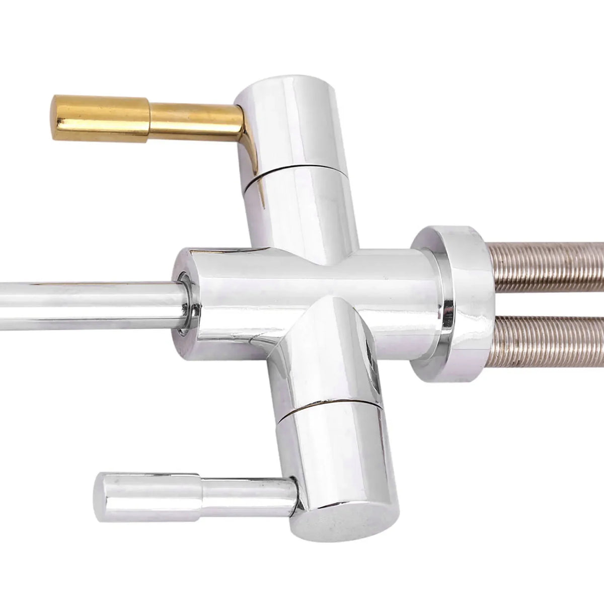 1/4 Double Holes Sink Faucet Tap Chrome Reverse