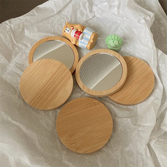 2cm Pure Wood Makeup Mirror Functional Wood Stylish