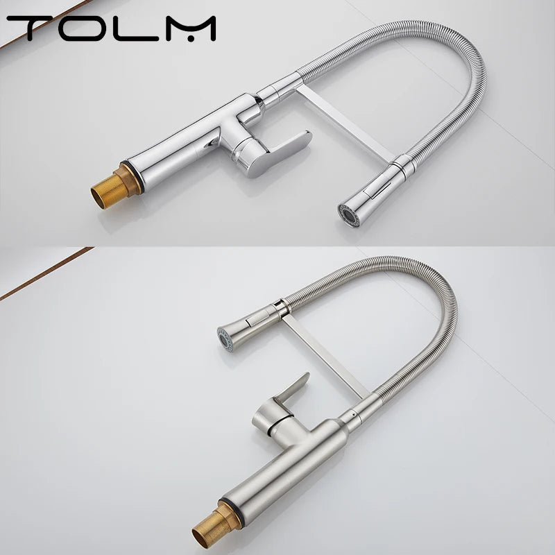 Tolm Brushed Nickel Modern Polished Chrome Brass Sink