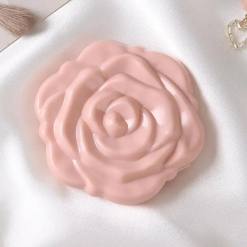 Double Sided Pocket Mirror Retro Rose Pattern Compact