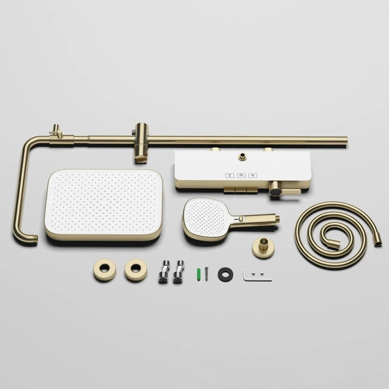 Cold Bathroom Shower System Sprinkler Brushed Rose Gold