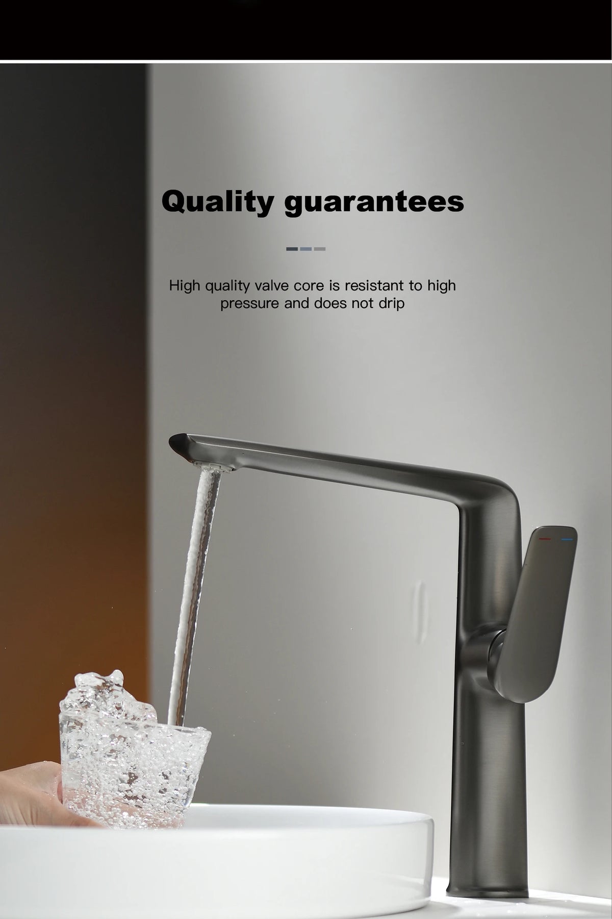 Aitana Luxury Chromium Brass Bathroom Faucet Simple Design