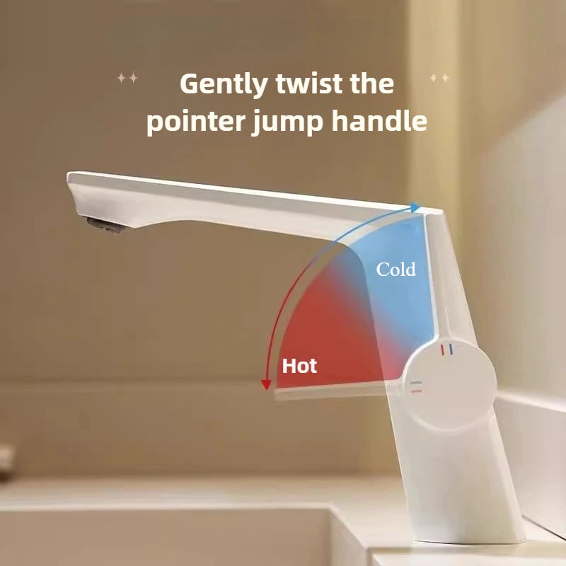 Modern Bathroom Sink Faucet Brass White Or Brushed