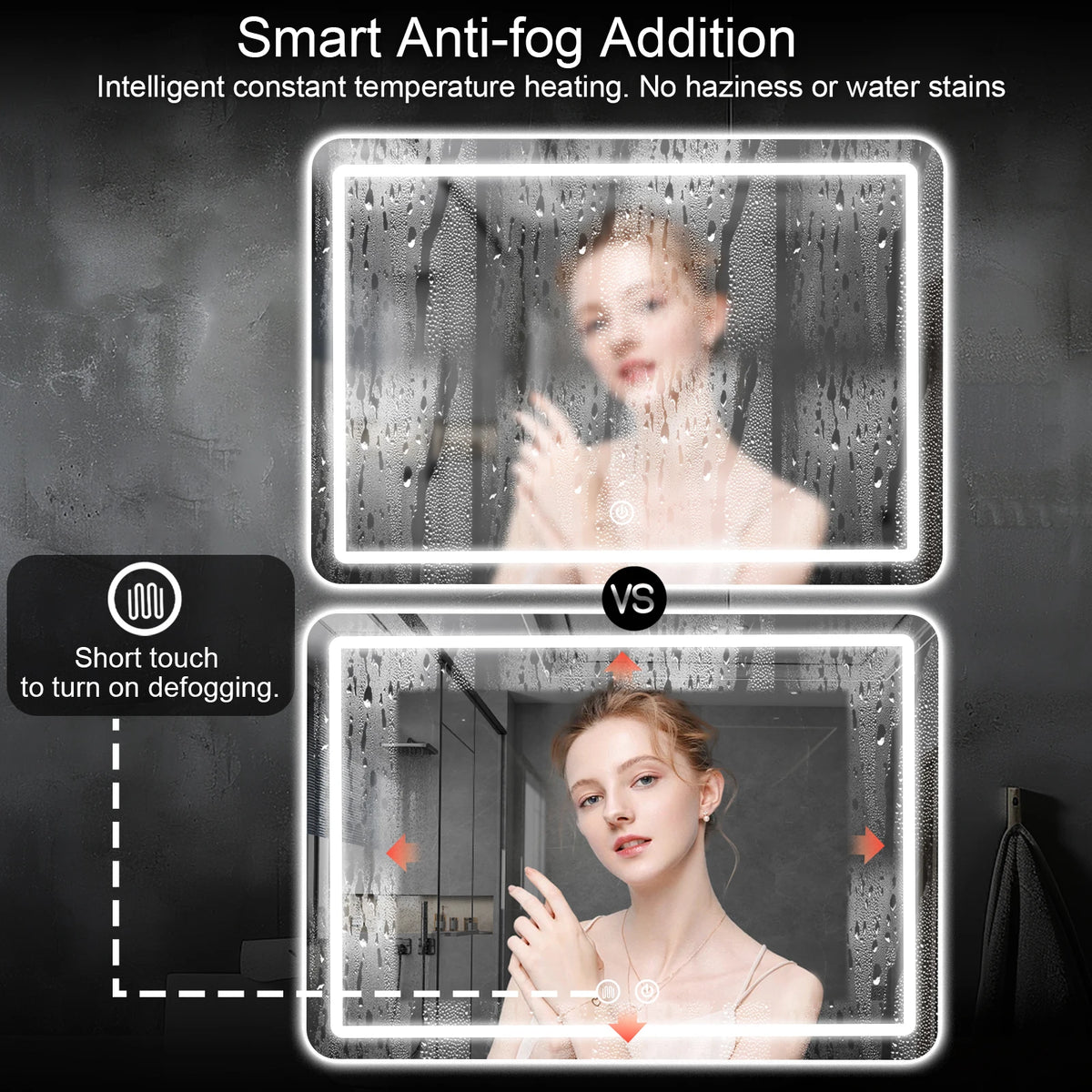 36x24 Inch Led Bathroom Mirror Vanity Mirrors Backlit