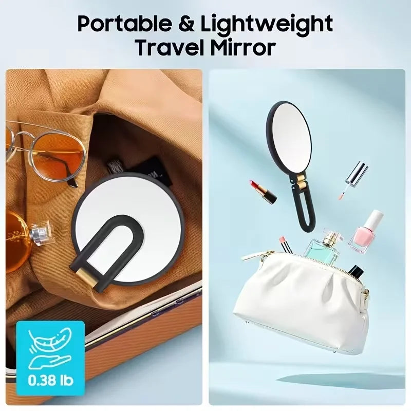 Hd Double-Sided Makeup Mirror 1x/80x Magnification Handheld