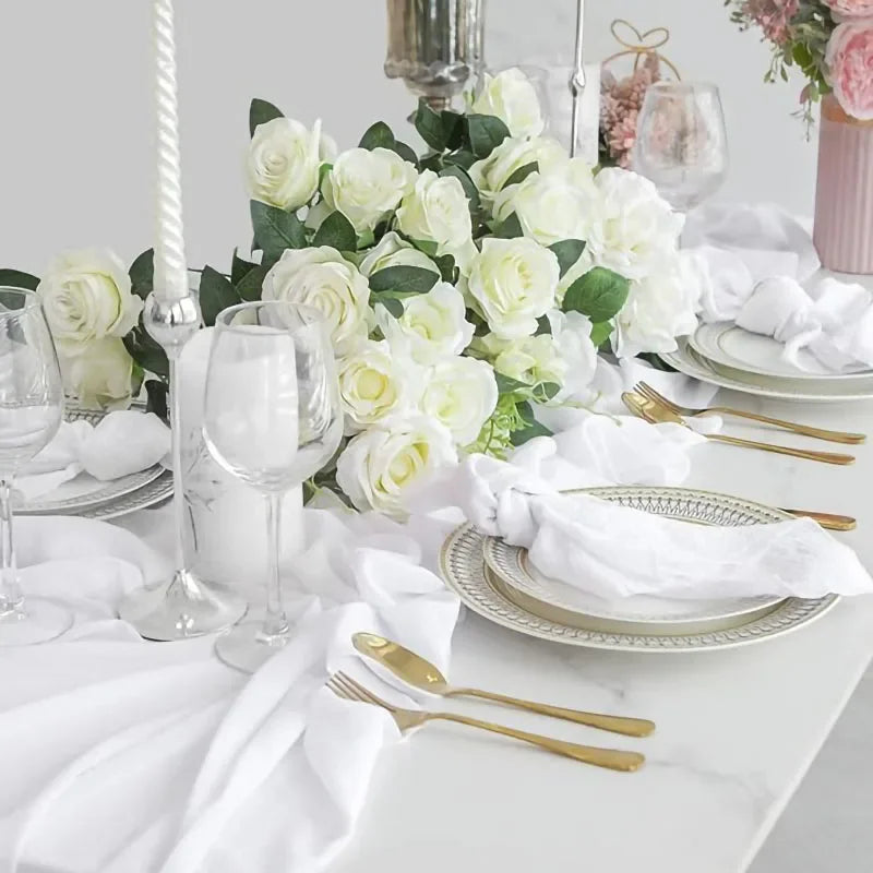 50pcs Handmade Gauze Napkins 30x30cm Cotton Cloth Napkins