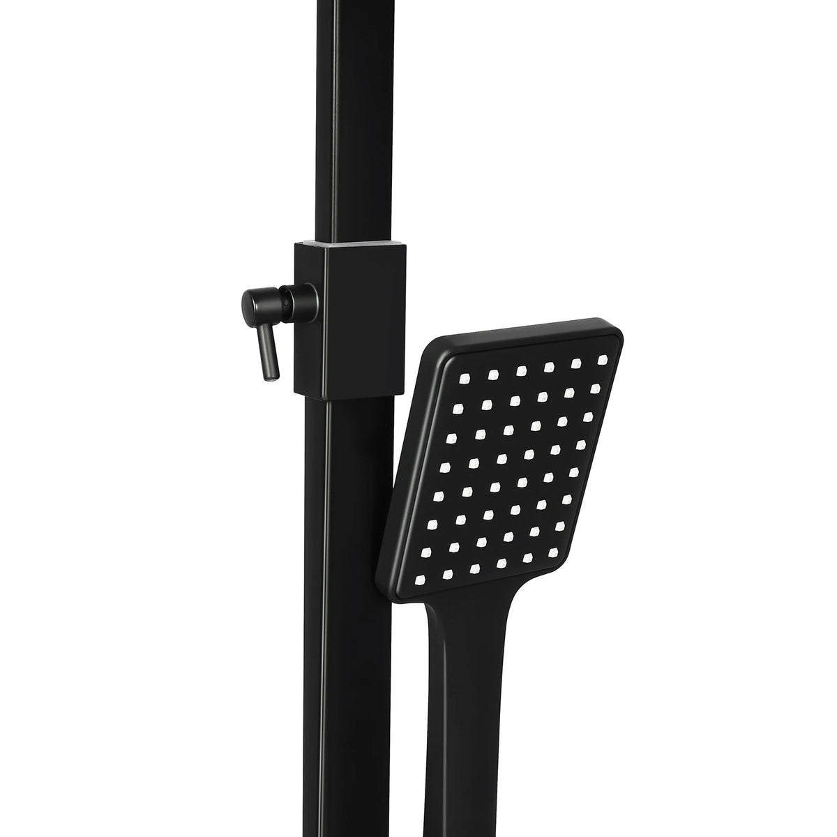 Black Rainfall Shower Thermostat Bathroom Wall Mounted 30cm