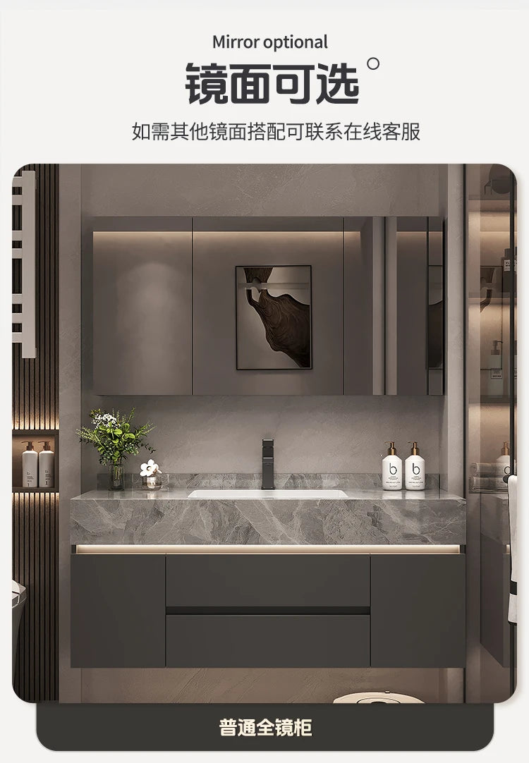 Simple Luxury Bathroom Cabinets Washbasin Vintage Toilet Drawer