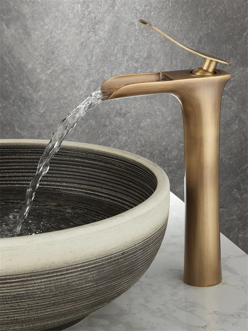 Antique Bronze Bathroom Faucet Basin Faucets & Cold