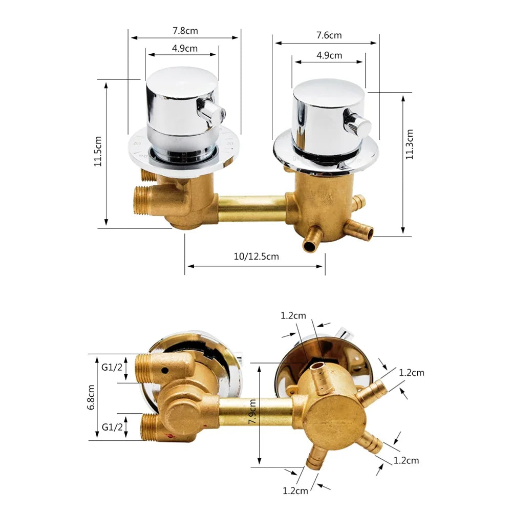 Thermostatic Shower Faucets 2/3/4 Outlet 10cm /12 5cm