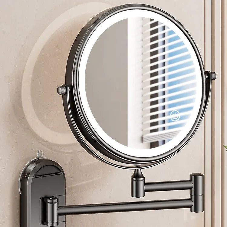 Inch Wall Mounted Makeup Mirror Extending Folding Double