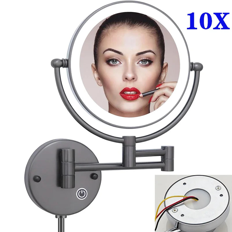 10x Magnifying Led Makeup Mirror Touch On Dual