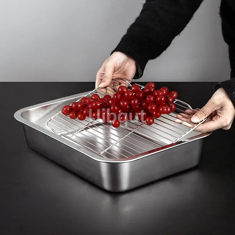 Deep Square Plate Basin Rack Pallet Stainless Steel