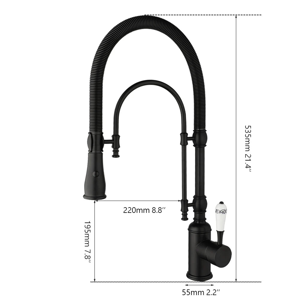 Kemaidi Golden Spring Pull Down Sink Faucet &