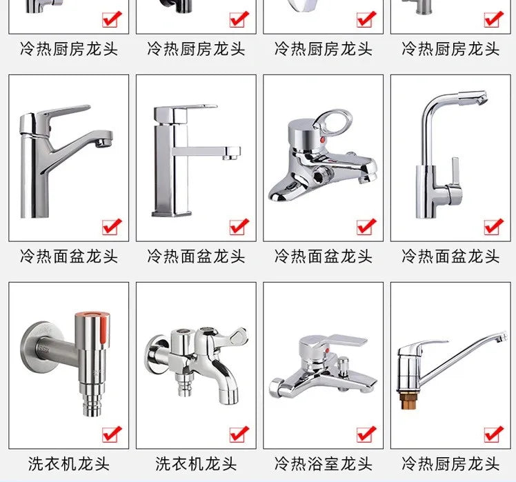 1pc Stainless Steel Sink Faucet Pipe Connection Saving