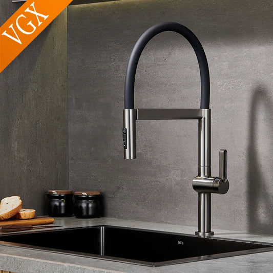 Vgx Faucet Sink Faucets Rubber Pull Down Stream