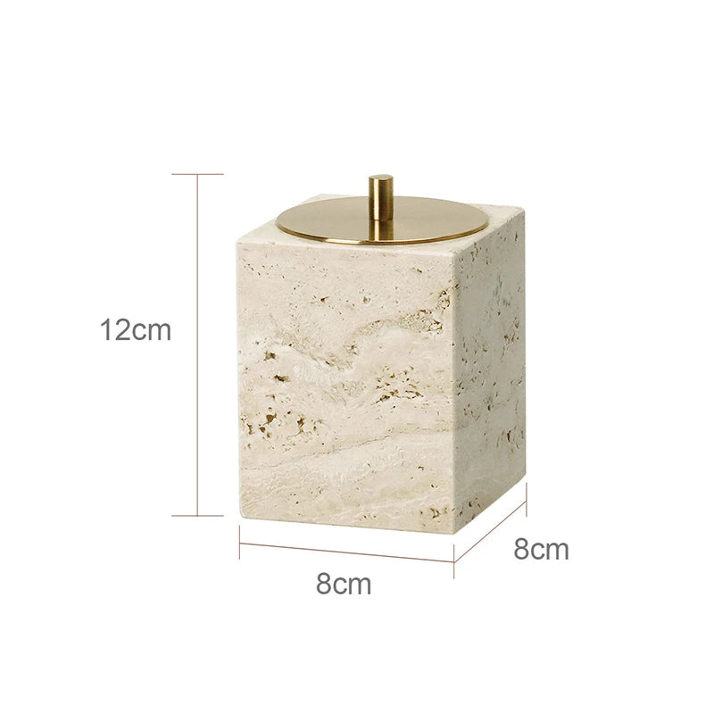 Travertine Bathroom Luxury Soap Dish Soap Dispenser Tissue